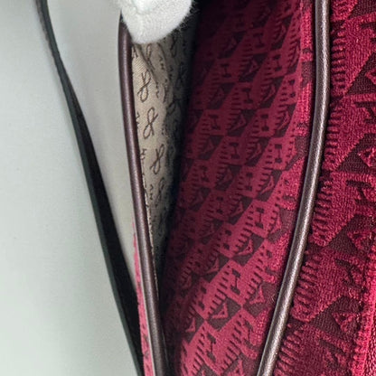 Authentic ANYA HINDMARCH small red canvas eyes rare crossbody shoulder bag