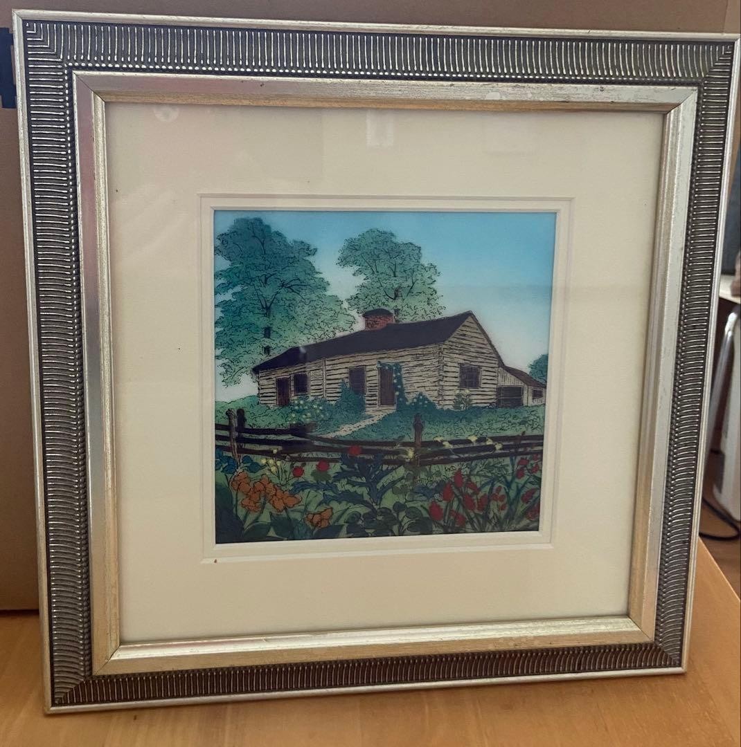 Landscape painting, interior decor, Showa retro style