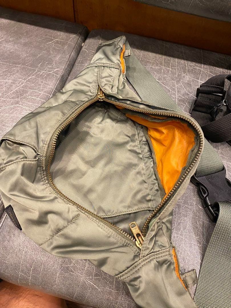 PORTER Tanker Waist Shoulder Body Bag Rare Sage Green from japan USED