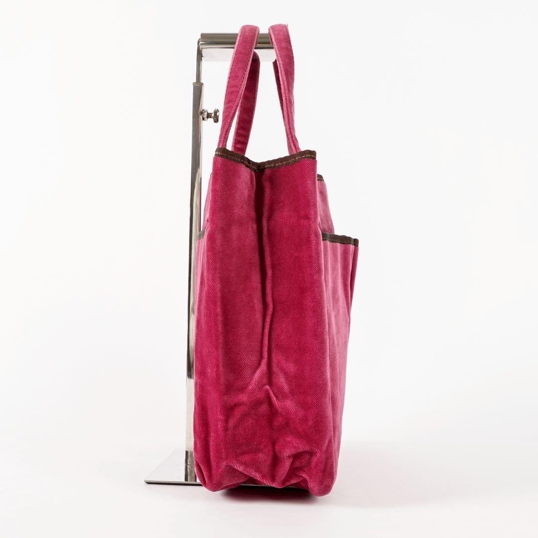 Anya Hindmarch Tote Bag Handbag Velour Red From Japan 136004K Authentic