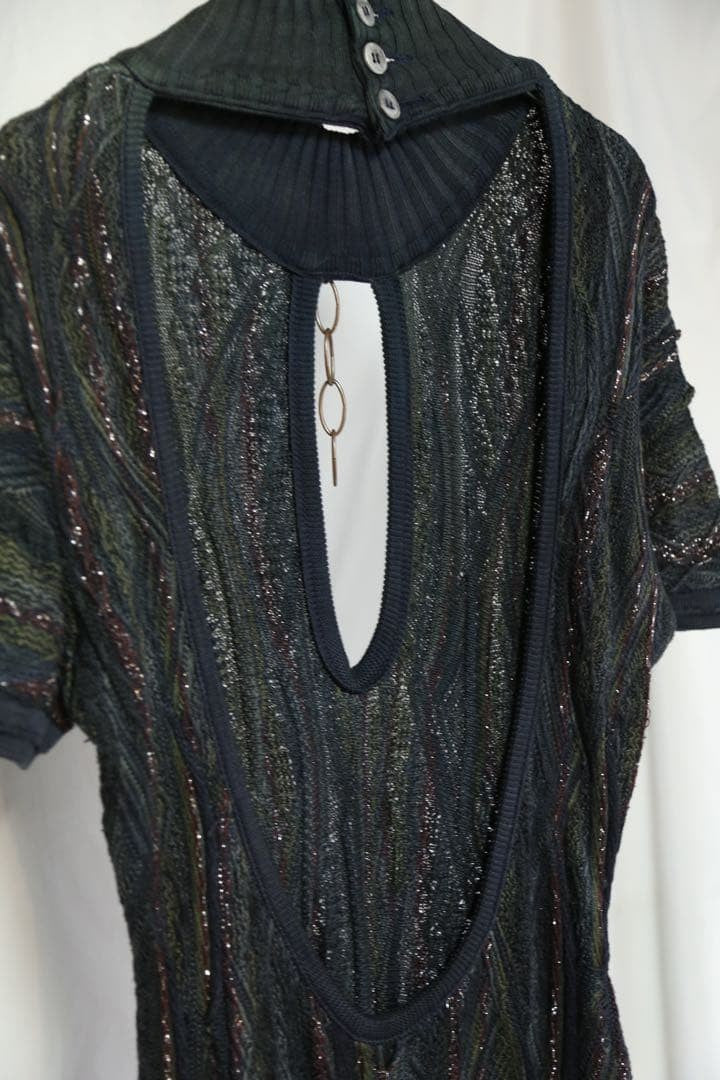 COOGI 3D Knit Dress Sweater Dress Punk Cotton Knit Size S Made in Australia