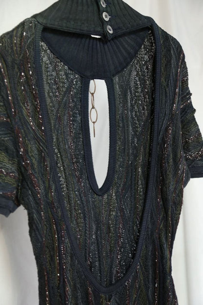 COOGI 3D Knit Dress Sweater Dress Punk Cotton Knit Size S Made in Australia