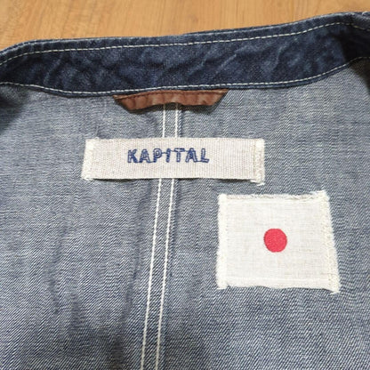 KAPITAL Denim double button Vest Cotton100% Used Excellent+ Vintage Japan