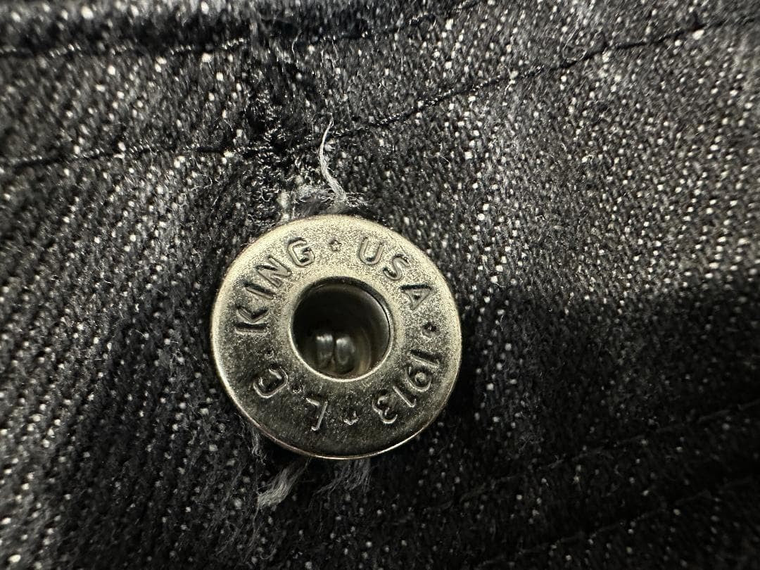 LC King Pointer Black Denim Chore Coat Charcoal Used JAPAN