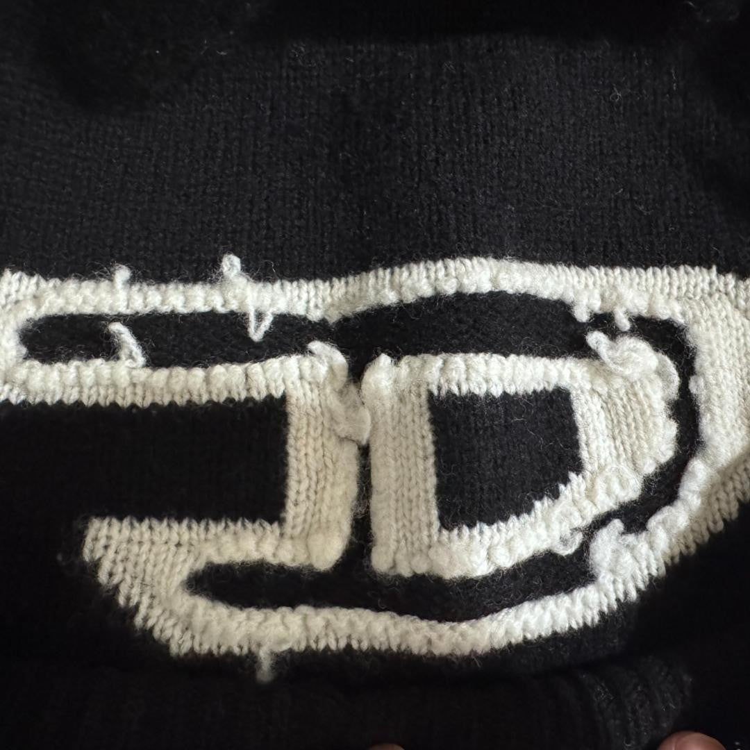 Diesel Men K-Peel Bigd Logo Wool Beanie D Logo Luxury Casual Streetwear Italian