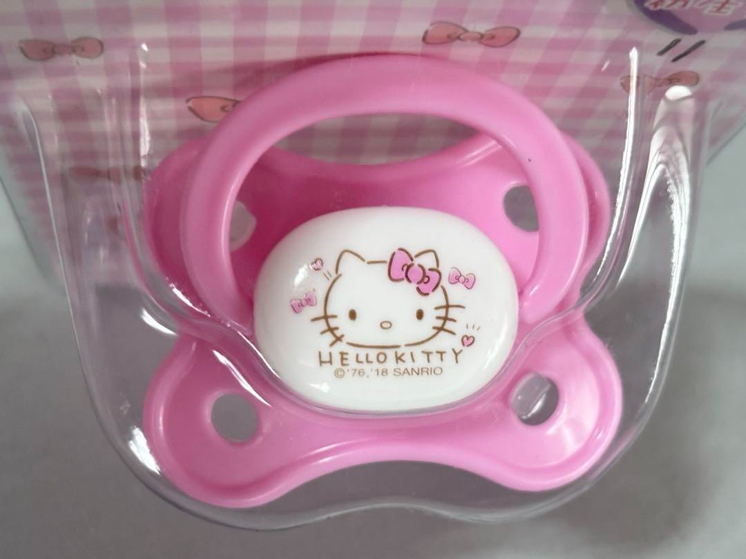 Hello Kitty Baby Bottles (2) + Pacifier & Holder Rare Sanrio Used, Minor