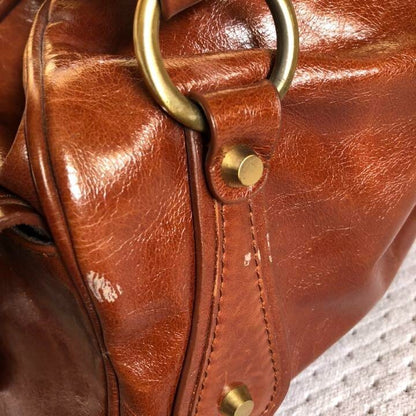 Authentic BALENCIAGA Handbag Leather Brown Women's Used Vintage from Japan JP