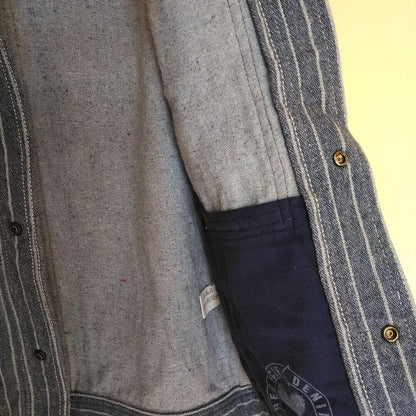 Rare BLUE BLUE Striped Denim Jacket - Japan Size L