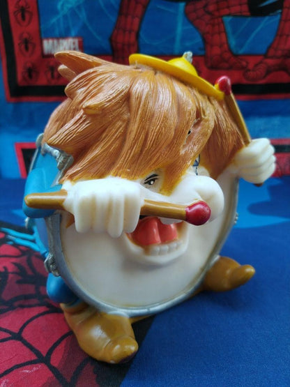Vintage Sofubi 1990 EUROPET Drummer Figure Art Designer Toy Squeaky 2507TY