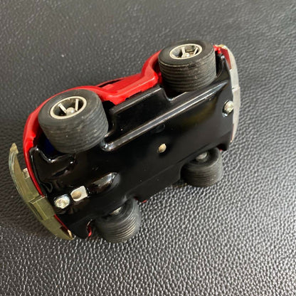 Rare 1990s retro antique fancy miniature car tinplate red WAGEN