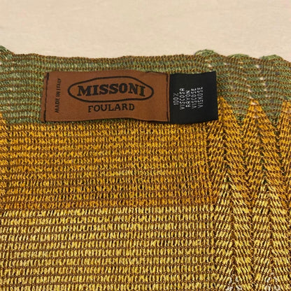 Missoni Striped Scarf Viscose Multicolor Fringe 170cm Italy Style Rare