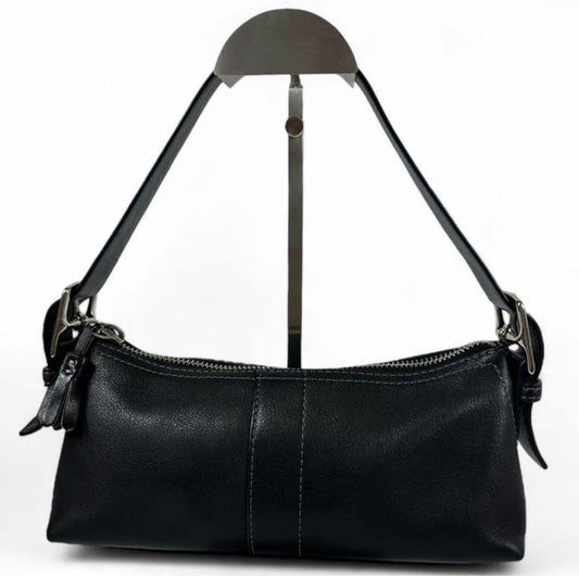 Vintage COACH 7461 Mini Baguette Shoulder Bag / Handbag -Black Leather