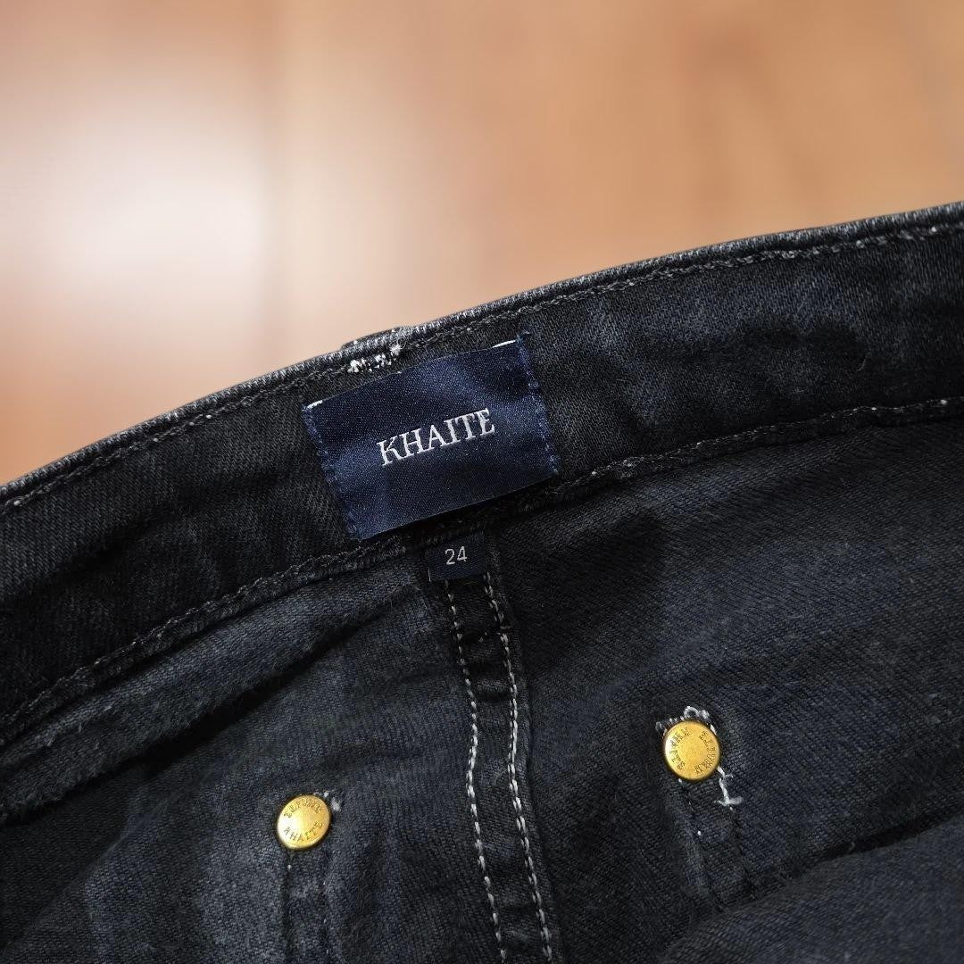 KHAITE Kate Denim Pants Color Black Size 24 Women's Used from Japan