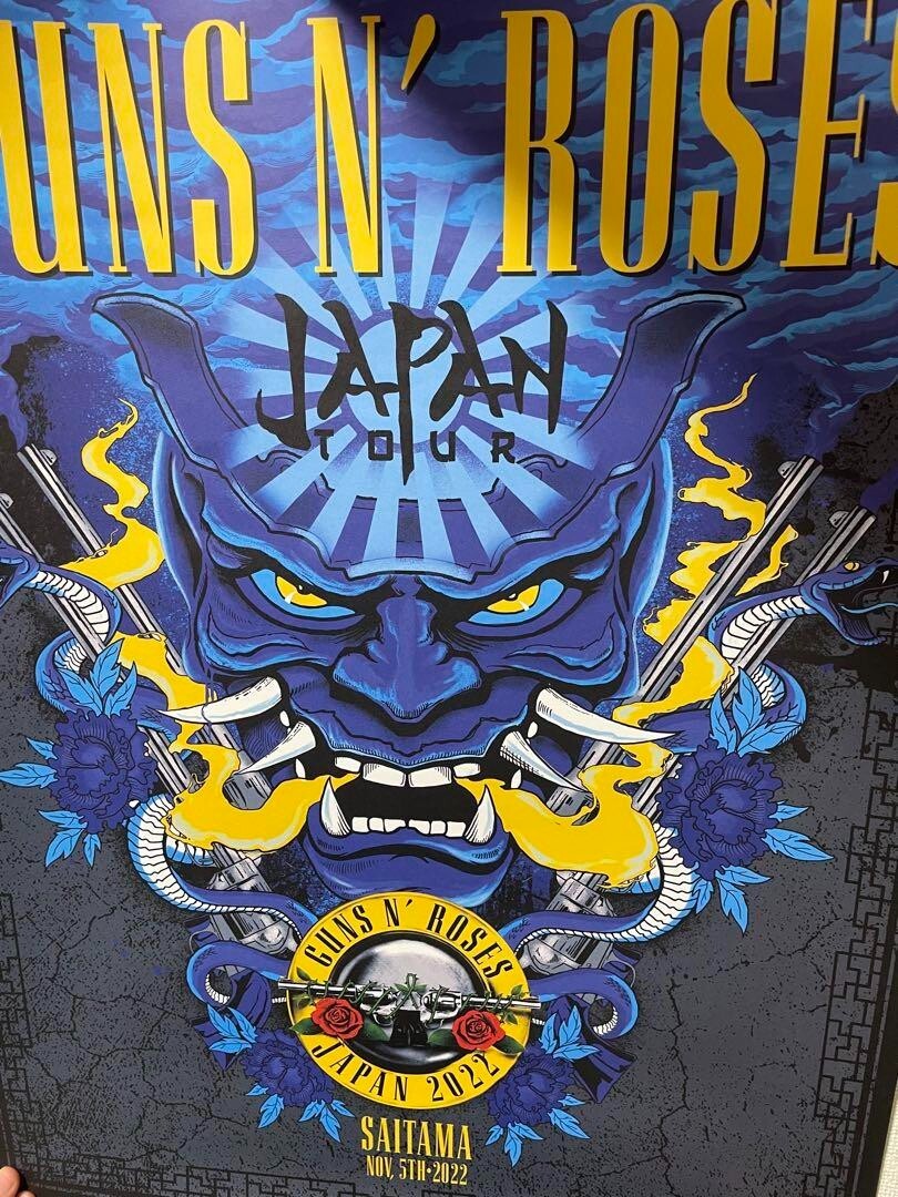 Guns N' Roses Lithograph Blue 11/5 First Night Limited Edition Rare Poster New