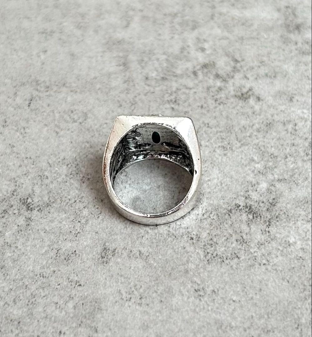 Thunderbird Turquoise Silver Ring Charm Navajo Indian Jewelry US Size 9