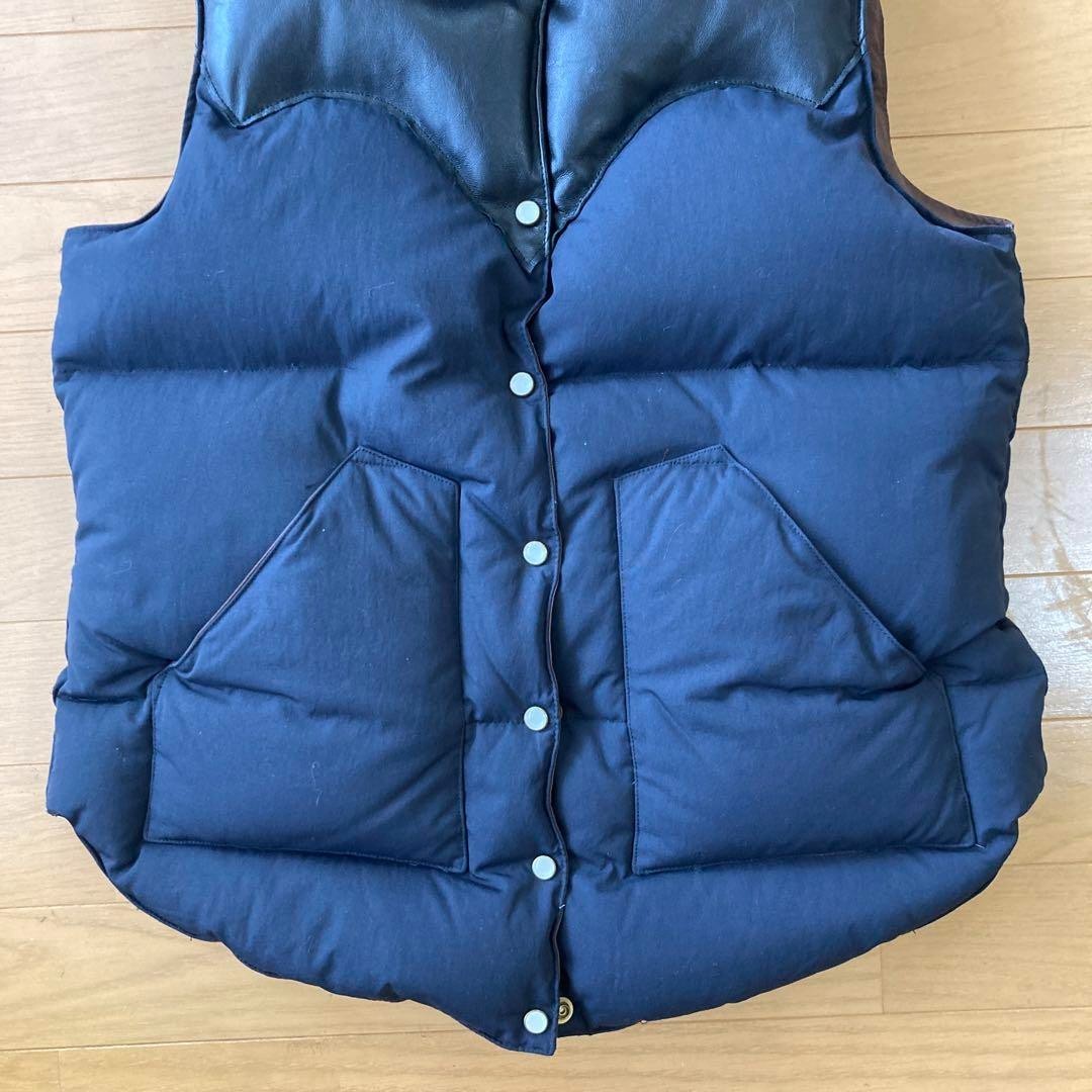 Rocky Mountain Featherbed Down Vest Black Nylon USED from Japan