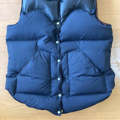 Rocky Mountain Featherbed Down Vest Black Nylon USED from Japan