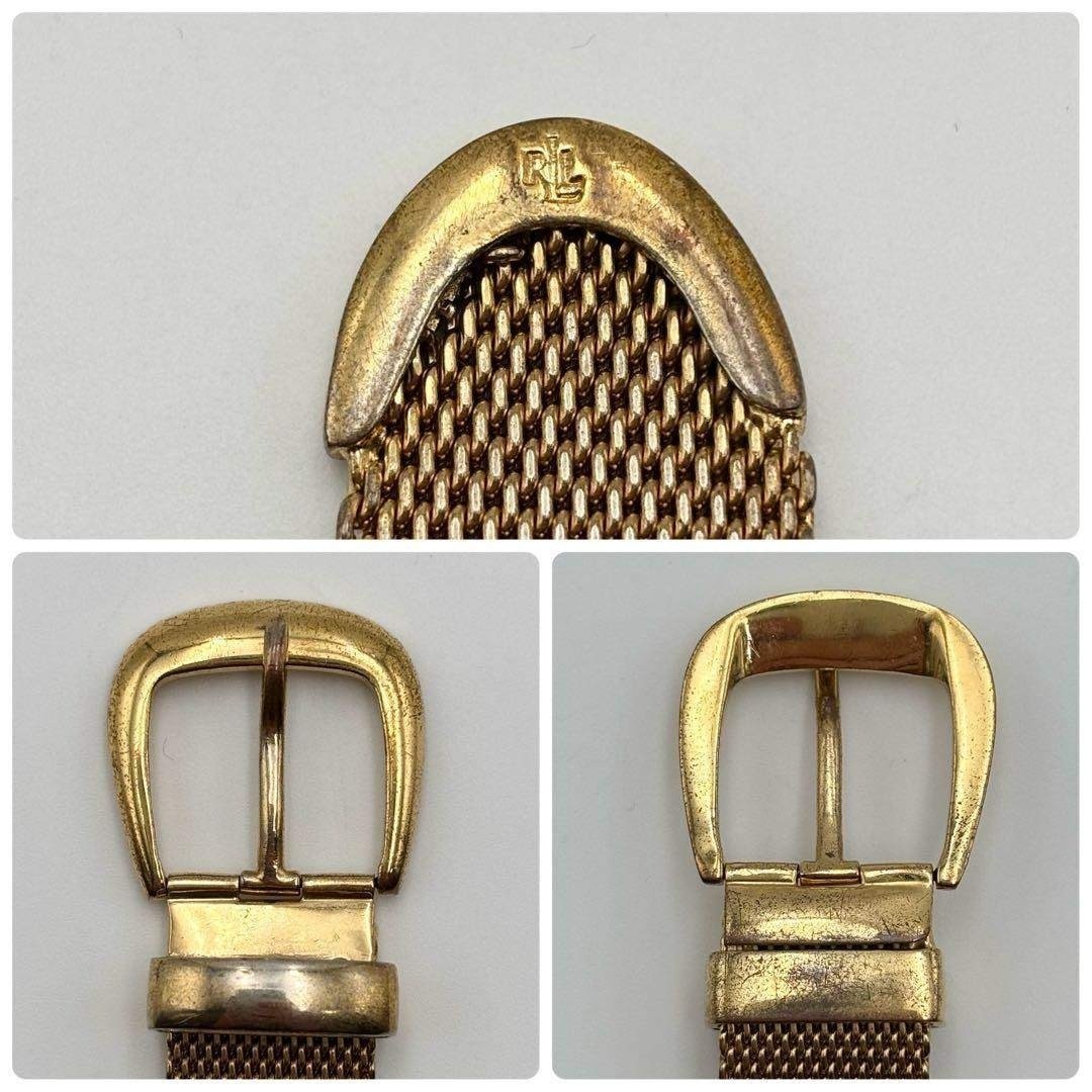 Polo Ralph Lauren Belt Bracelet Gold Logo Engraved Women Rare Model Limited Edit