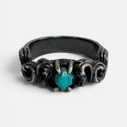 Rare 2007 Y's Yohji Yamamoto Turquoise Silver 950 Ring