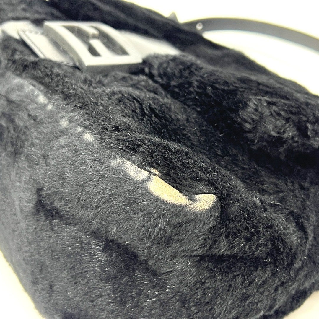 FENDI Mamma Baguette Shoulder Hand Bag Fur Leather Authentic Ml