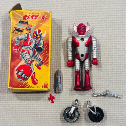 Electric Man Zaboga Super Alloy Showa Retro Vintage Mach Baron Bike With Box