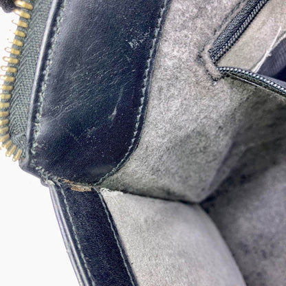 VINTAGE OLD Gucci Black Leather Handbag Business Bag