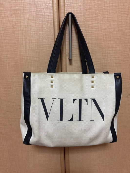 Valentino Garavani Tote Bag VLTN Canvas Studs