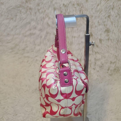 Rare Color COACH Signature Accessory Pouch Pink 13a