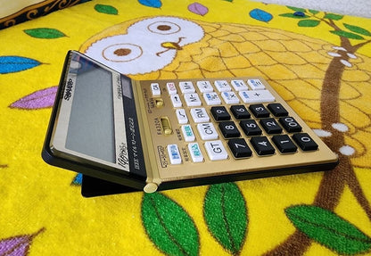 SHARP EL-8N01X Gold Calculator Limited Edition Rare 10 Digit Vintage 7702AK