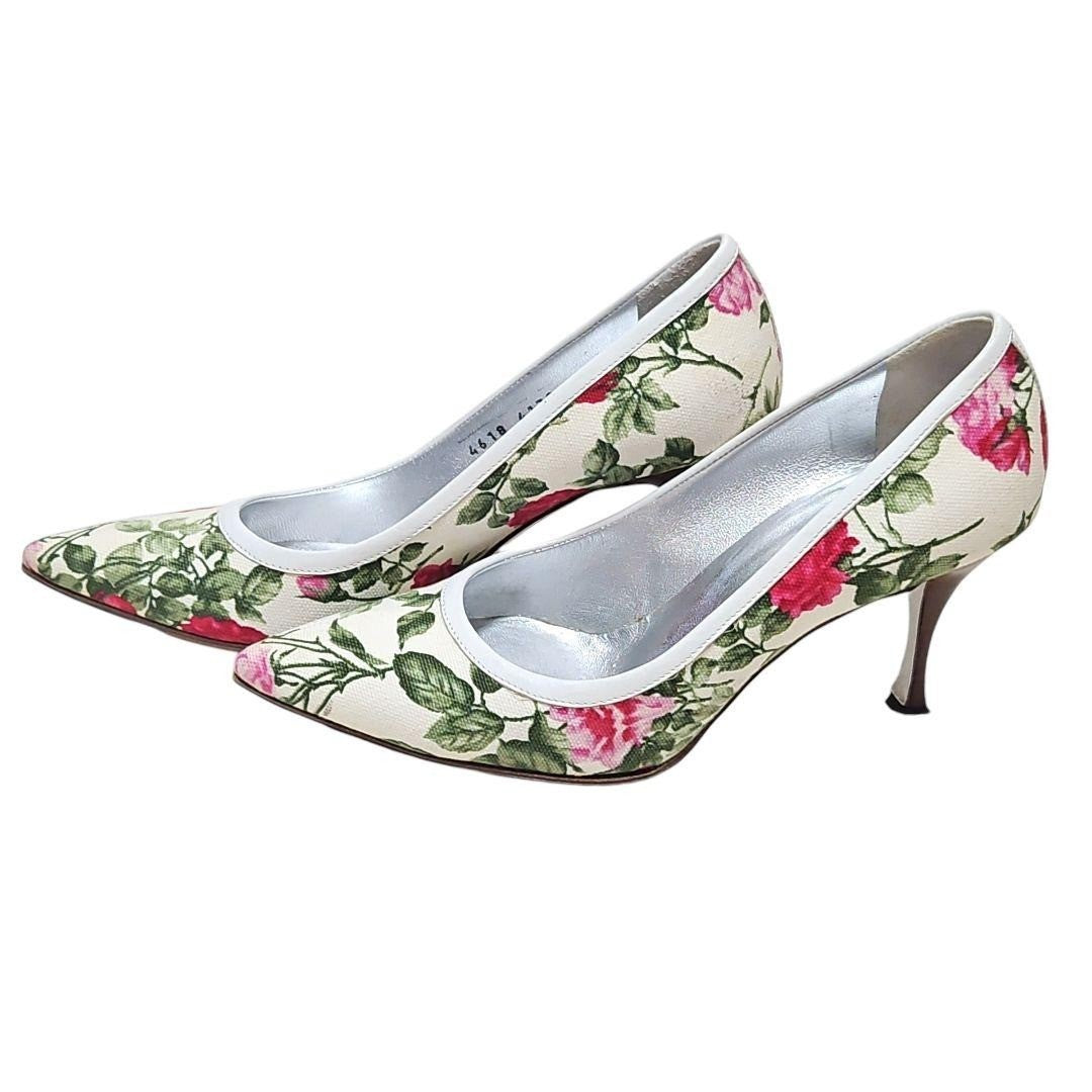 Rare Dolce & Gabbana Floral Pumps Size 36.5 Women's Elegant Heels