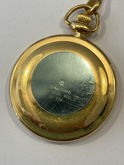 Junghans Quartz Pocket Watch 40mm Antique Sakuichi with Hack, Used