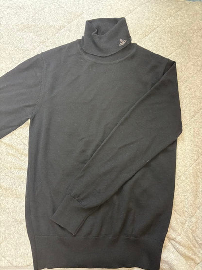 Vivienne Westwood Knit Sweater Turtleneck Black Wool Size 46 Used