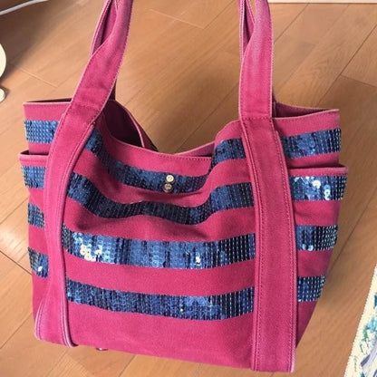 ☆MZ WALLACE☆Bordeaux Tote Bag Navy Sequins