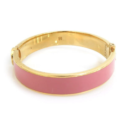 Auth FENDI Bangle Bracelet Black/Pink/Gold Metal - 56003a