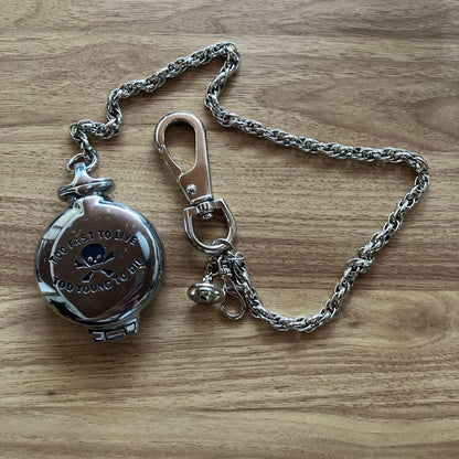 Vivienne Westwood Skull Portable Ashtray Necklace SKULL ORB Chain No Box Used