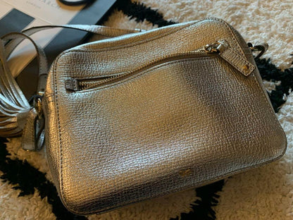 Anya Hindmarch Silver Smiley Face Shoulder Bag