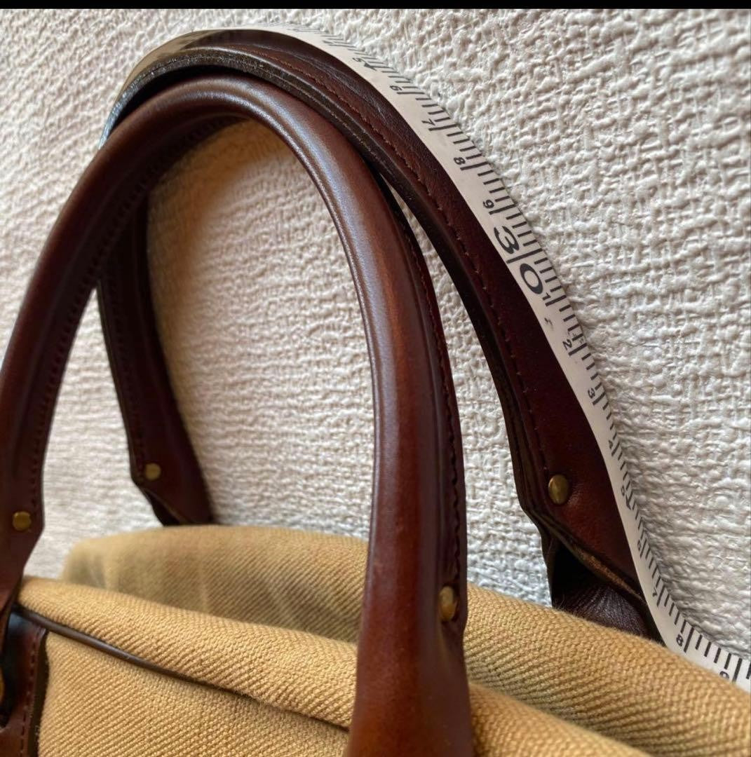 Rare grips Boston 2way Shoulder Bag Vintage Beige Leather Travel Purse