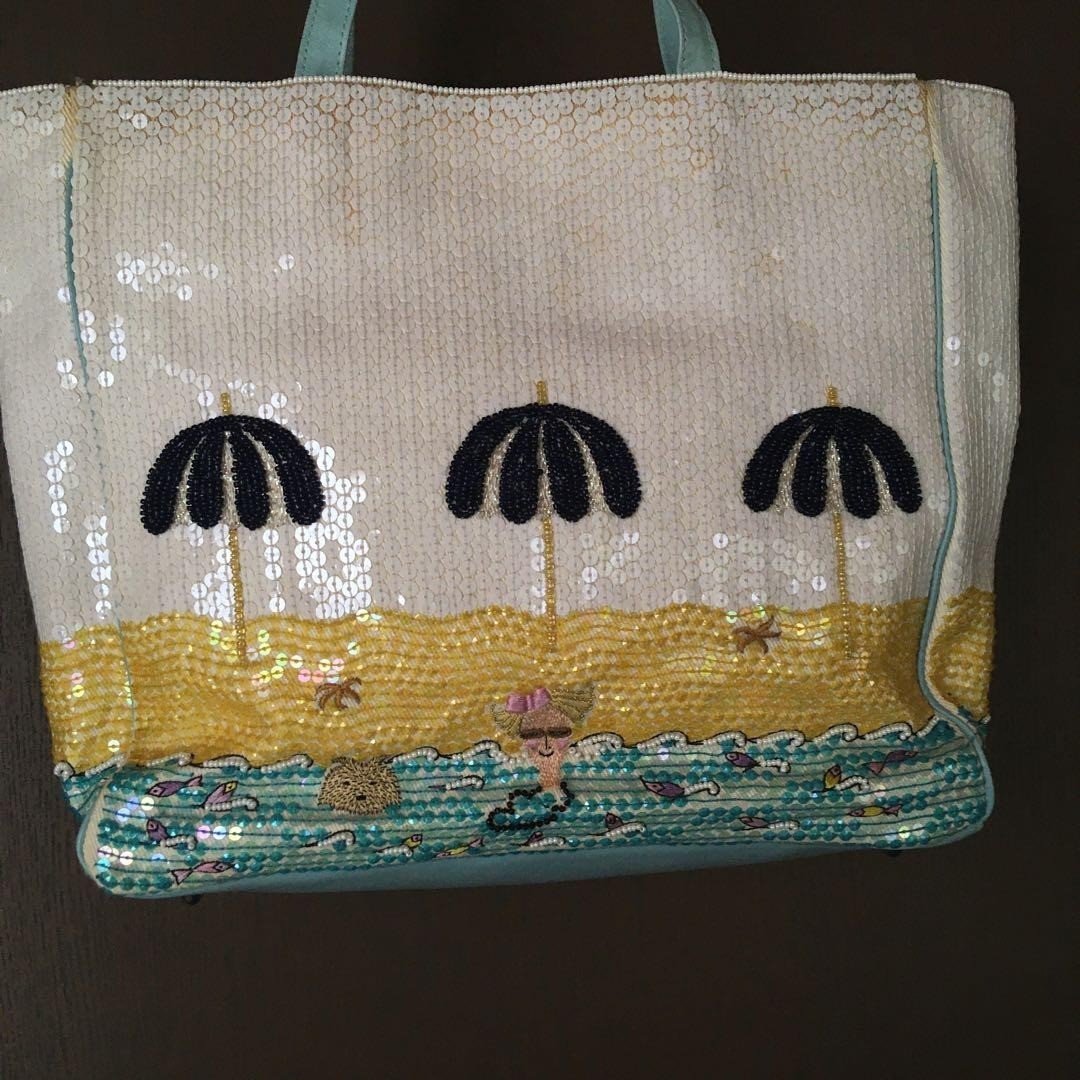 Anya Hindmarch Vintage embroidered beaded sequined tote bag