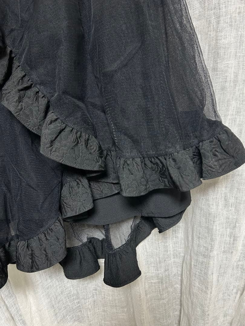Simone rocha Flower Jacquard Frill Tulle Skirt UK 8