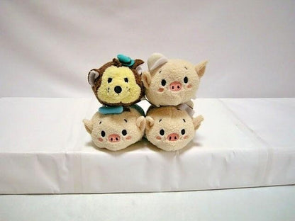 4 piece set The Three Little Pigs Tsum Tsum Disney Piglet Big Bad Wolf