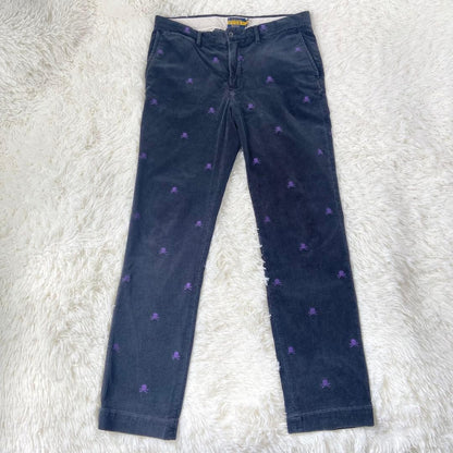 Ralph Lauren Rugby Corduroy Skull Embroidery Chino Pants 34