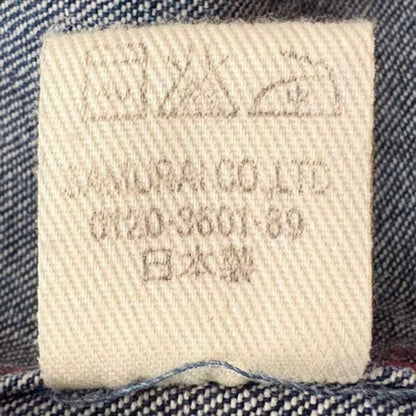 Auth SAMURAI JEANS Denim Shirt Jacket L Made in Japan Indigo Chore Coat Rare