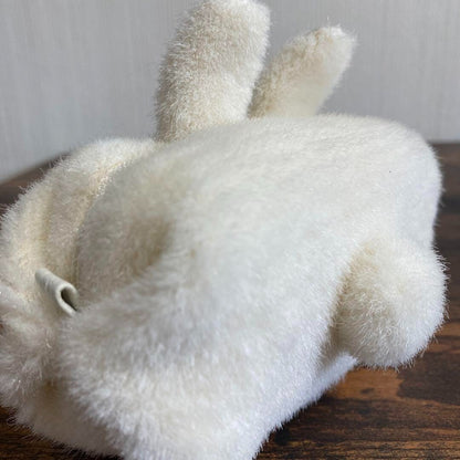 1990's fluffy rabbit pouch white fancy goods new