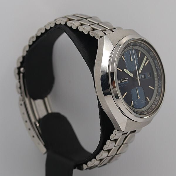 Seiko 6138-8030 Chronograph Day Date Black Dial AT/Automatic Mens Watch OGH Junk