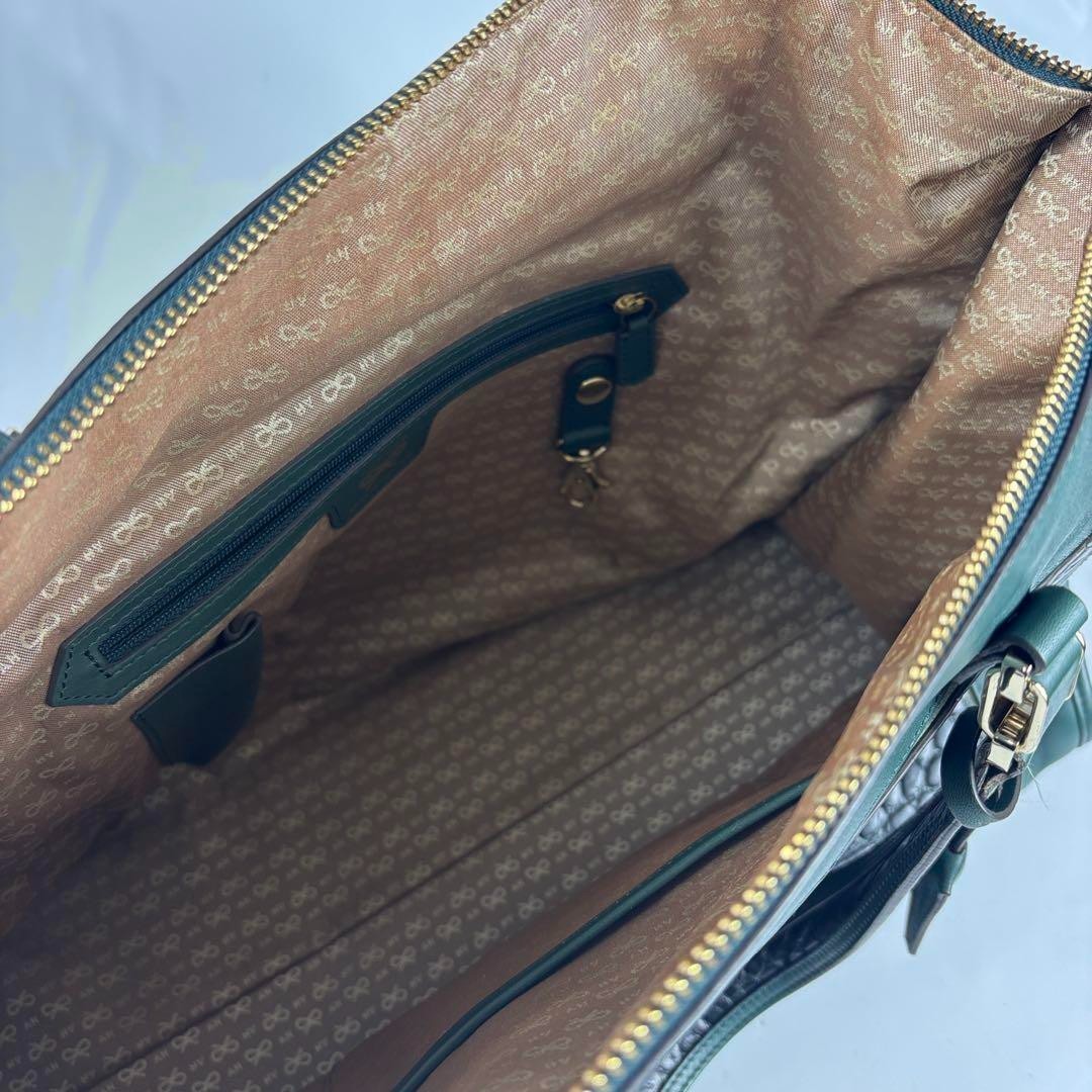 Anya Hindmarch Women Bag Leather 2Way Shoulder Green Limited Edition VHTF Popula