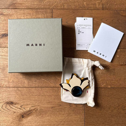 Marni Women Earring Flower Motif Brooch Limited Edition VHTF Rare Popular Produc