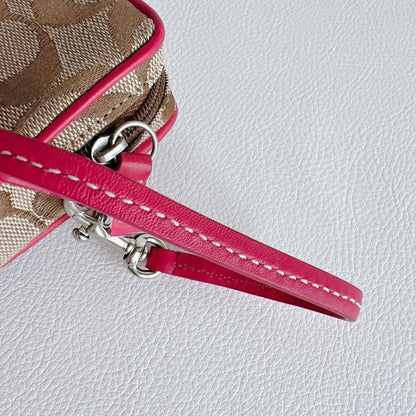 COACH Cigarette Case DigiCam Pouch 14x9cm 00s Archive Y2K Rare Pink Beige Japan