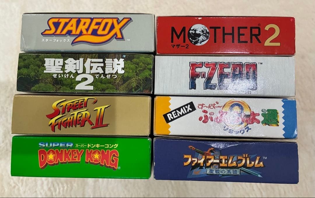 Super Famicom Retro Game Set of 8: Donkey Kong, Star Fox, Puyo Puyo