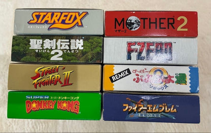Super Famicom Retro Game Set of 8: Donkey Kong, Star Fox, Puyo Puyo