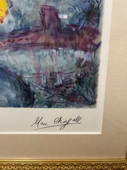 Marc Chagall Bouquet Offered to Heaven Framed Famous Painting